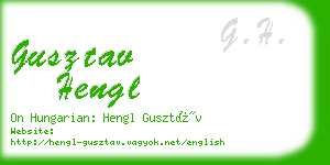 gusztav hengl business card